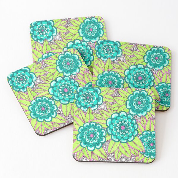 Item preview, Teal zinnia Flowers designed and sold by Handmadebyjessm.