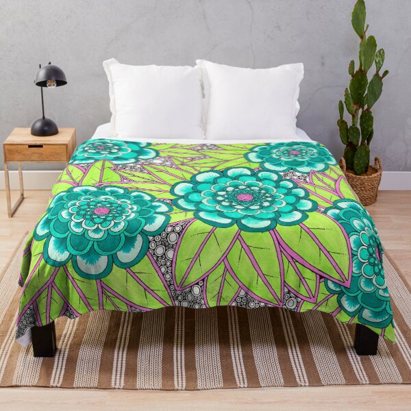 Item preview, Teal zinnia Flowers designed and sold by Handmadebyjessm.