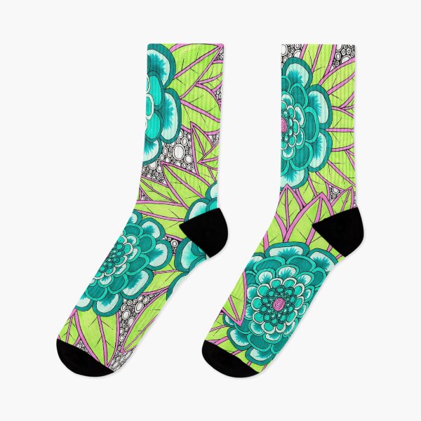 Item preview, Flores de zinnia verde azulado designed and sold by Handmadebyjessm.