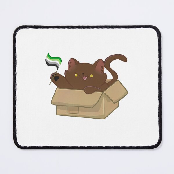 Item preview, pride brown cat - aromantic flag designed and sold by linnylooo.