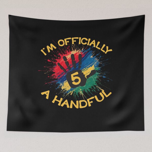 Item preview, I'm Officially a Handful Kids Fifth Birthday  designed and sold by clothesy7.