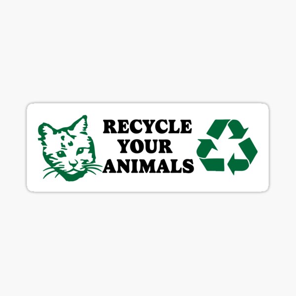 Artikel-Vorschau von Fight Club Recyceln Sie Ihre Tiere Autoaufkleber, designt und verkauft von NBreezii.
