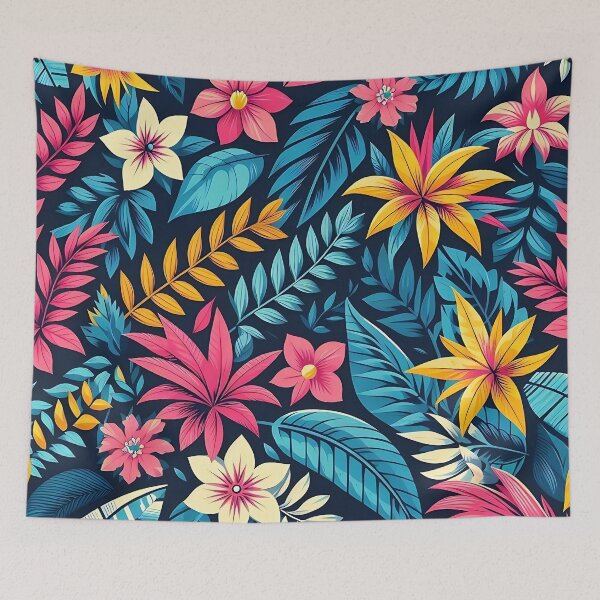 Item preview, Colorful flowers pattern designed and sold by Haji  Kamora.
