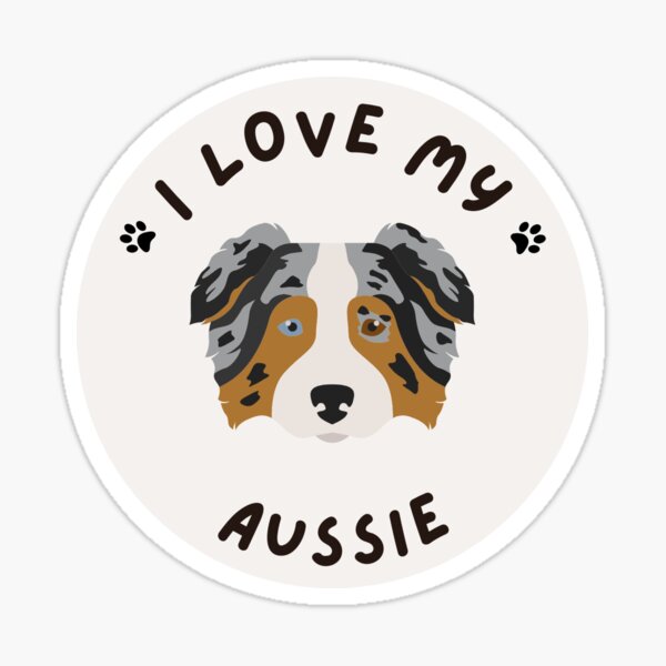 Vista previa del artículo con la obra «Amo a mi australiano», diseñado y vendido por wordswhiskers.