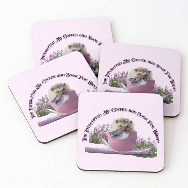 Item preview, CUTE HEDGEHOG WITH COFFEE AND BOOK designed and sold by THE AMERICAN TEEVANGELIST.
