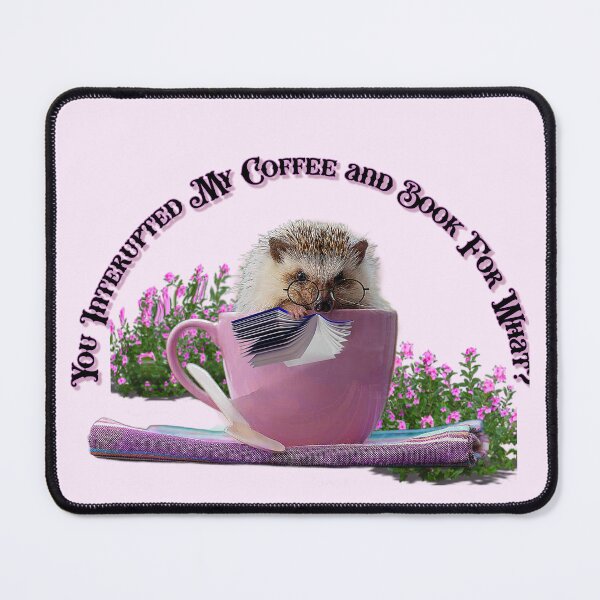Item preview, CUTE HEDGEHOG WITH COFFEE AND BOOK designed and sold by THE AMERICAN TEEVANGELIST.