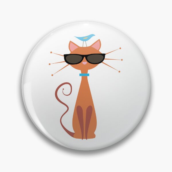 Item preview, Mid Century Modern Ginger Cat designed and sold by Susan Traynor.