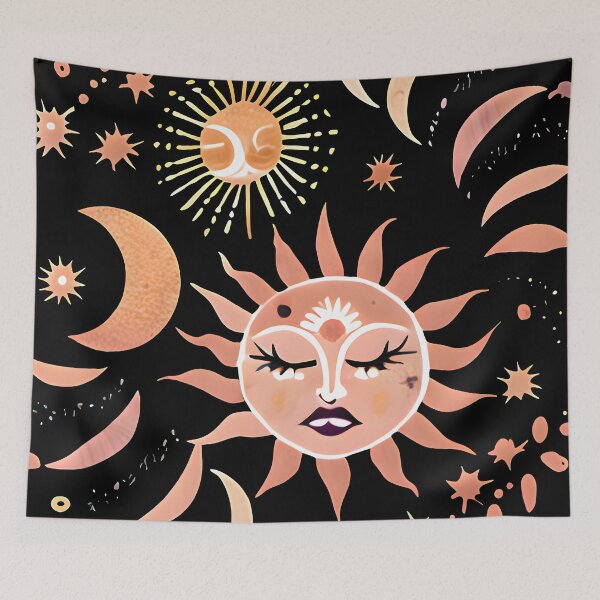 Item preview, Boho Indie Sun and Moon Celestial Art.  designed and sold by Unitepeople.