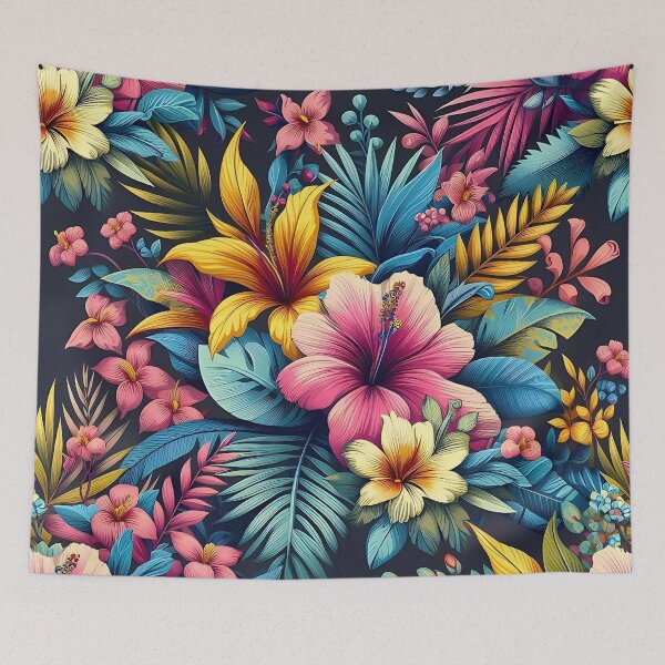 Item preview, Colorful flowers pattern designed and sold by Haji  Kamora.