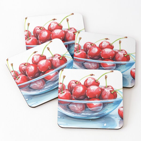 Item preview, Watercolour Bowl of Cherries designed and sold by Roxane Bay.