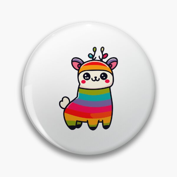 Item preview, Cute Rainbow Striped Llama with Antlers designed and sold by Akioos.