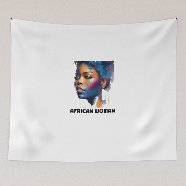 Item preview,  African Woman Afro Color Painted Face designed and sold by LensherArt.