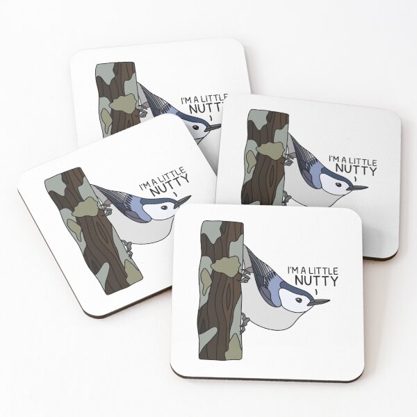 Item preview, I’M A LITTLE NUTTY (White-breasted Nuthatch) designed and sold by chicorycreative.