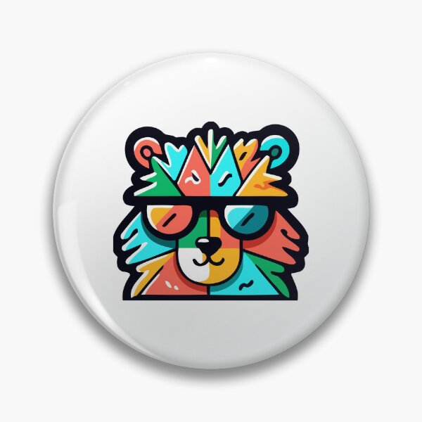 Item preview, Colorful Geometric Bear with Sunglasses designed and sold by Akioos.