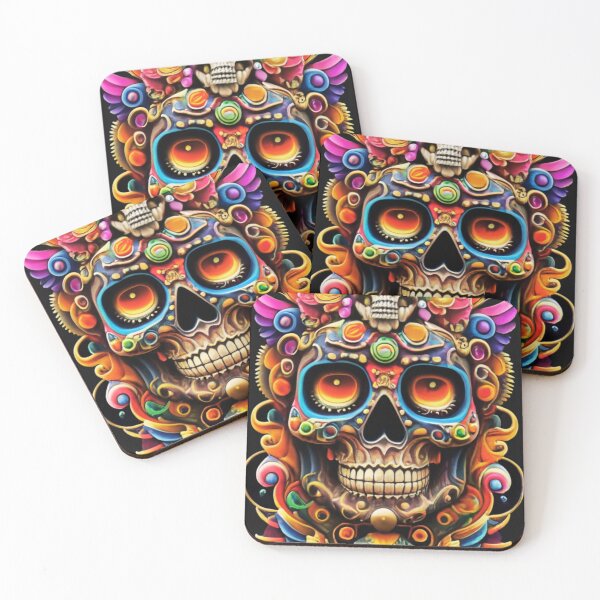Item preview, God of death Mictlantecuhtli mayan pattern, designed and sold by aipaint.