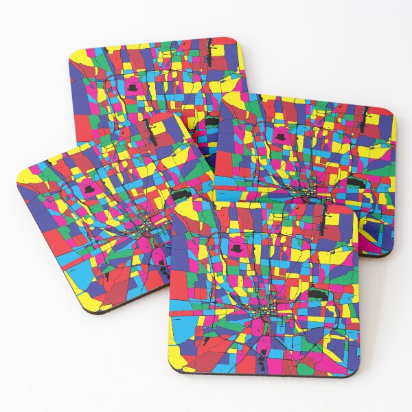 Item preview, Columbus Ohio Abstract City Map - Colorful Abstract Art Print designed and sold by Stadify.