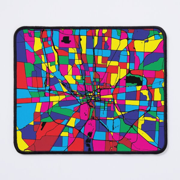 Item preview, Columbus Ohio Abstract City Map - Colorful Abstract Art Print designed and sold by Stadify.