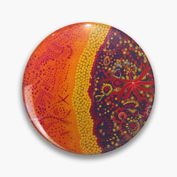 Item preview, Vibrant Australian Aboriginal Artwork, Indigenous Australian Art, Aboriginal Dot Painting, Red, Orange, Yellow, Purple, Pink designed and sold by IuliiaArtPrints.
