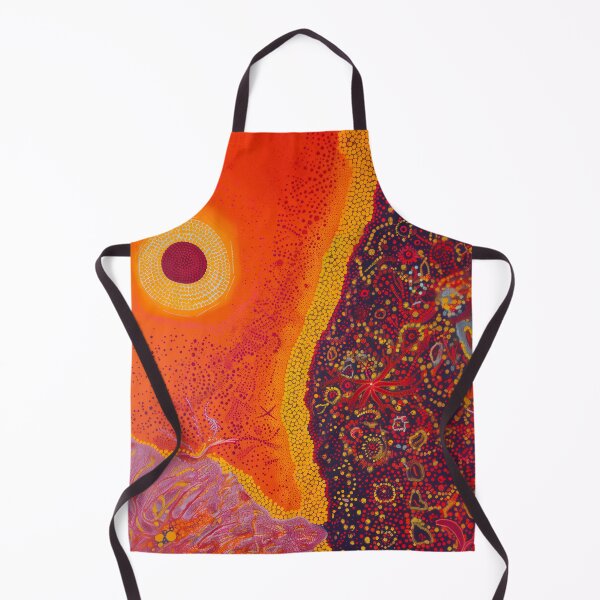 Item preview, Vibrant Australian Aboriginal Artwork, Indigenous Australian Art, Aboriginal Dot Painting, Red, Orange, Yellow, Purple, Pink designed and sold by IuliiaArtPrints.