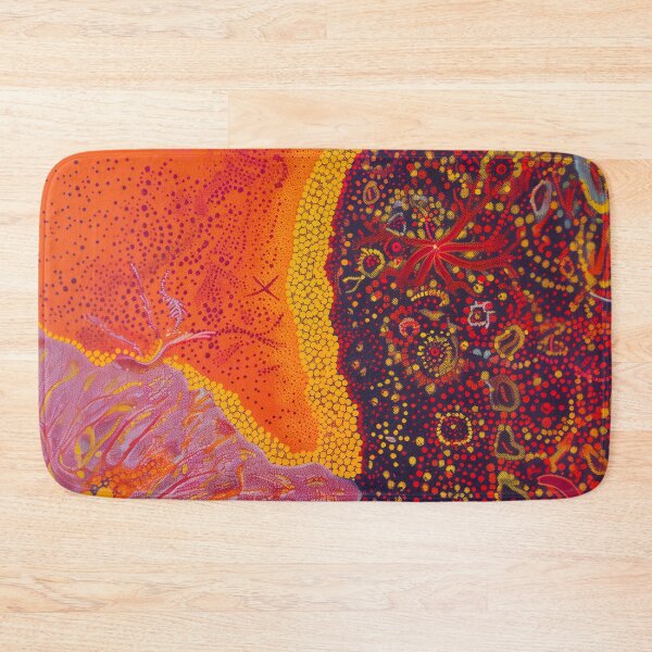 Item preview, Vibrant Australian Aboriginal Artwork, Indigenous Australian Art, Aboriginal Dot Painting, Red, Orange, Yellow, Purple, Pink designed and sold by IuliiaArtPrints.