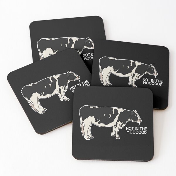 Item preview, (Version for DARK COLORED Items) NOT IN THE MOOOOOD (Cow) designed and sold by chicorycreative.