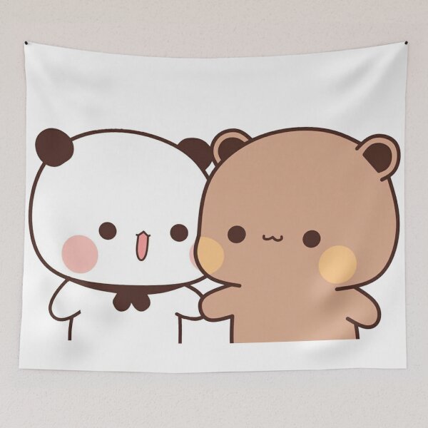 Item preview, DuDu Bear and BuBu Panda enjoying time together designed and sold by IsDesignHub.
