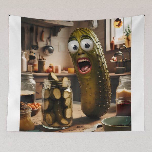 Item preview, Terrified cucumber. designed and sold by MyHappyArtShop.
