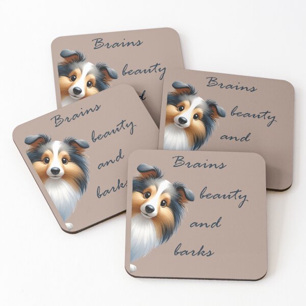 Item preview, Brains Beauty and Barks - Shetland Sheepdog designed and sold by ART-HOME-PAWS.