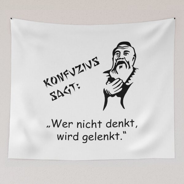 Item preview, Confucius says: He who does not think will be guided designed and sold by ARTmanhART.