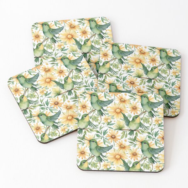 Item preview, Colibri Birds y flores coloridas - Patrón de acuarela designed and sold by Victoria Riabov.