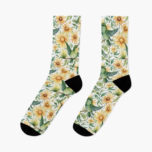 Item preview, Colibri Birds and Colorful  Flowers - Watercolor pattern  designed and sold by Victoria Riabov.