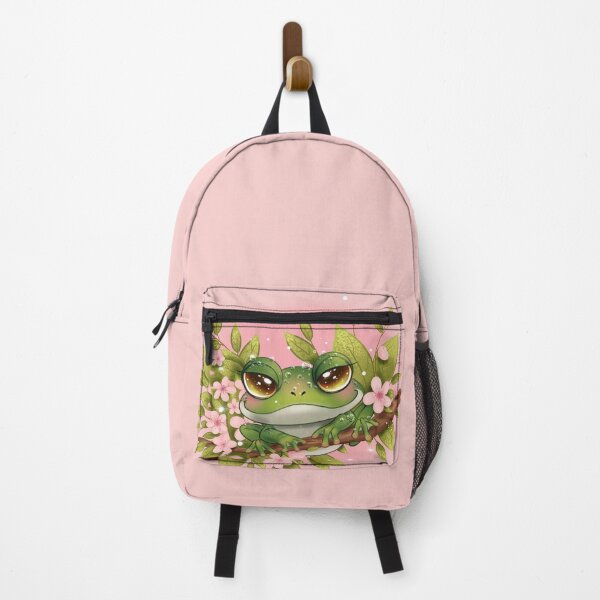 Item preview, Cute frog on cherry blossoms designed and sold by Nixlein.