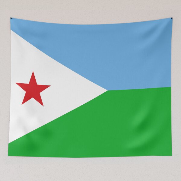 Item preview, Djibouti Flag designed and sold by Candie-Shop.