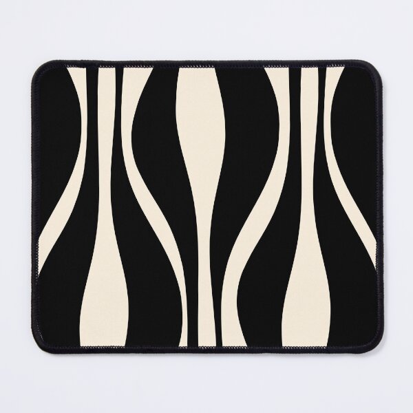 Item preview, Mid Century Modern Abstract Lounge Pattern in Black and Almond Cream designed and sold by kierkegaard.