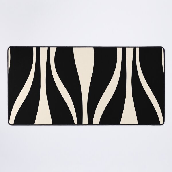 Item preview, Mid Century Modern Abstract Lounge Pattern in Black and Almond Cream designed and sold by kierkegaard.