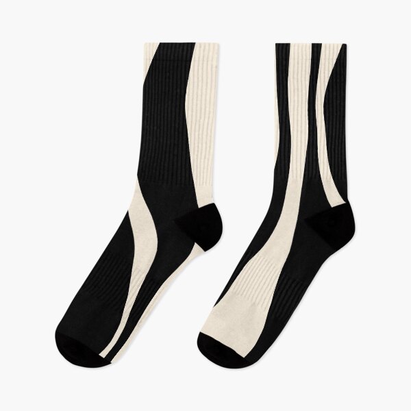 Item preview, Mid Century Modern Abstract Lounge Pattern in Black and Almond Cream designed and sold by kierkegaard.