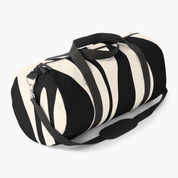 Item preview, Mid Century Modern Abstract Lounge Pattern in Black and Almond Cream designed and sold by kierkegaard.