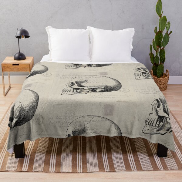 Item preview, Misteriosa calavera vintage en letra amarillenta designed and sold by MisiuKolorowy.