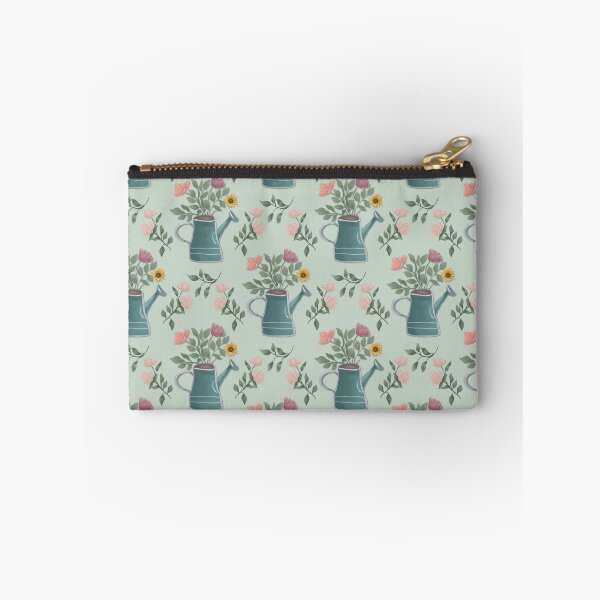 Item preview, Watering Can with lovely wildflowers and leaf branches designed and sold by JasmineGDesigns.