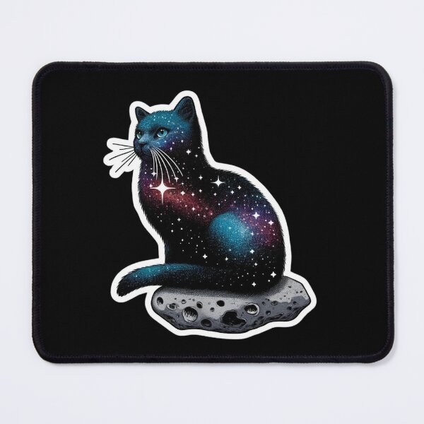 Item preview, Galaxy Whiskers Cat designed and sold by pixelpulsenyc.
