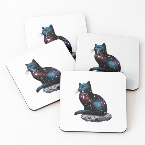 Item preview, Galaxy Whiskers Cat designed and sold by pixelpulsenyc.