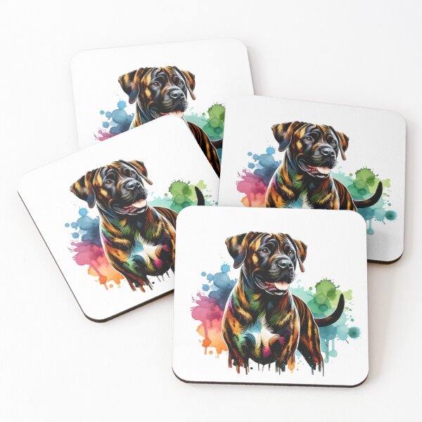 Item preview, Watercolor Treeing Tennessee Brindle designed and sold by TheAnimalZ00.