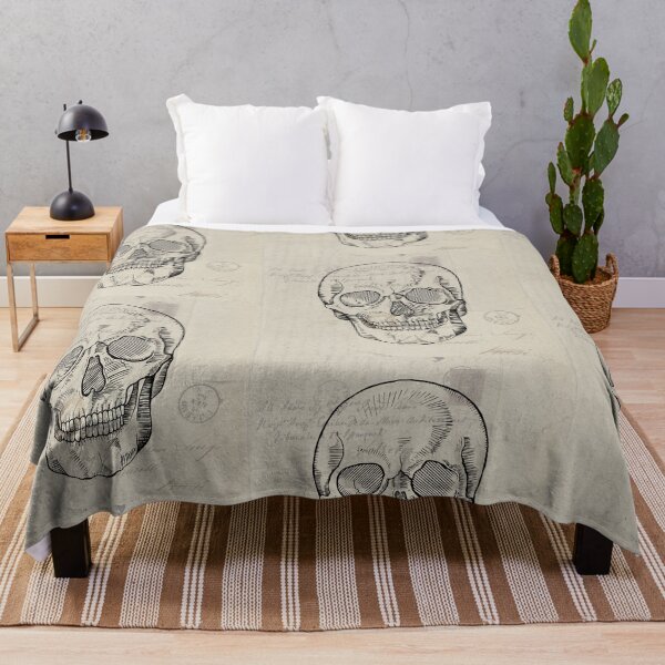 Item preview, Misteriosa calavera vintage en letra amarillenta designed and sold by MisiuKolorowy.