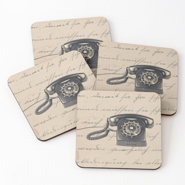 Item preview, Vintage Telephone on the Background of a Yellowed Letter designed and sold by MisiuKolorowy.