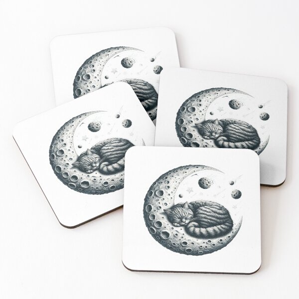 Item preview, Moon Cat Nap designed and sold by pixelpulsenyc.