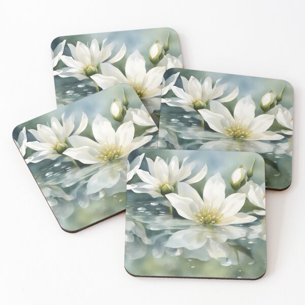 Item preview, White Flowers in the Spa designed and sold by CalmnessbyChoice.