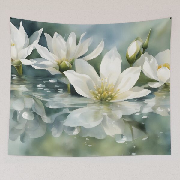 Item preview, White Flowers in the Spa designed and sold by CalmnessbyChoice.