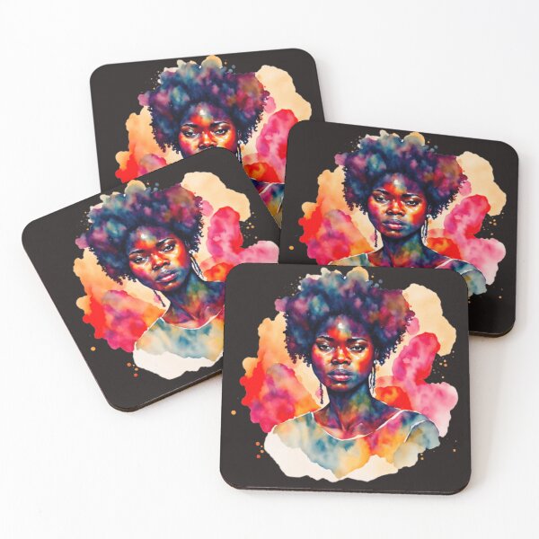 Item preview, African Woman Afro Color Painted Face designed and sold by La-Nuna.