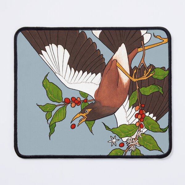 Item preview, Myna bird and coffe branch designed and sold by RhiMcCullough.