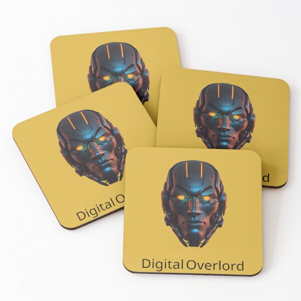 Item preview, Digital Overlord Futuristic AI Head Art designed and sold by ArtComixHaven.